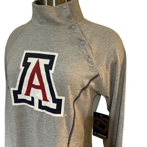 Arizona Wildcats Shirt Womens Medium Colosseum Snap Neck New - Picture 3 of 8